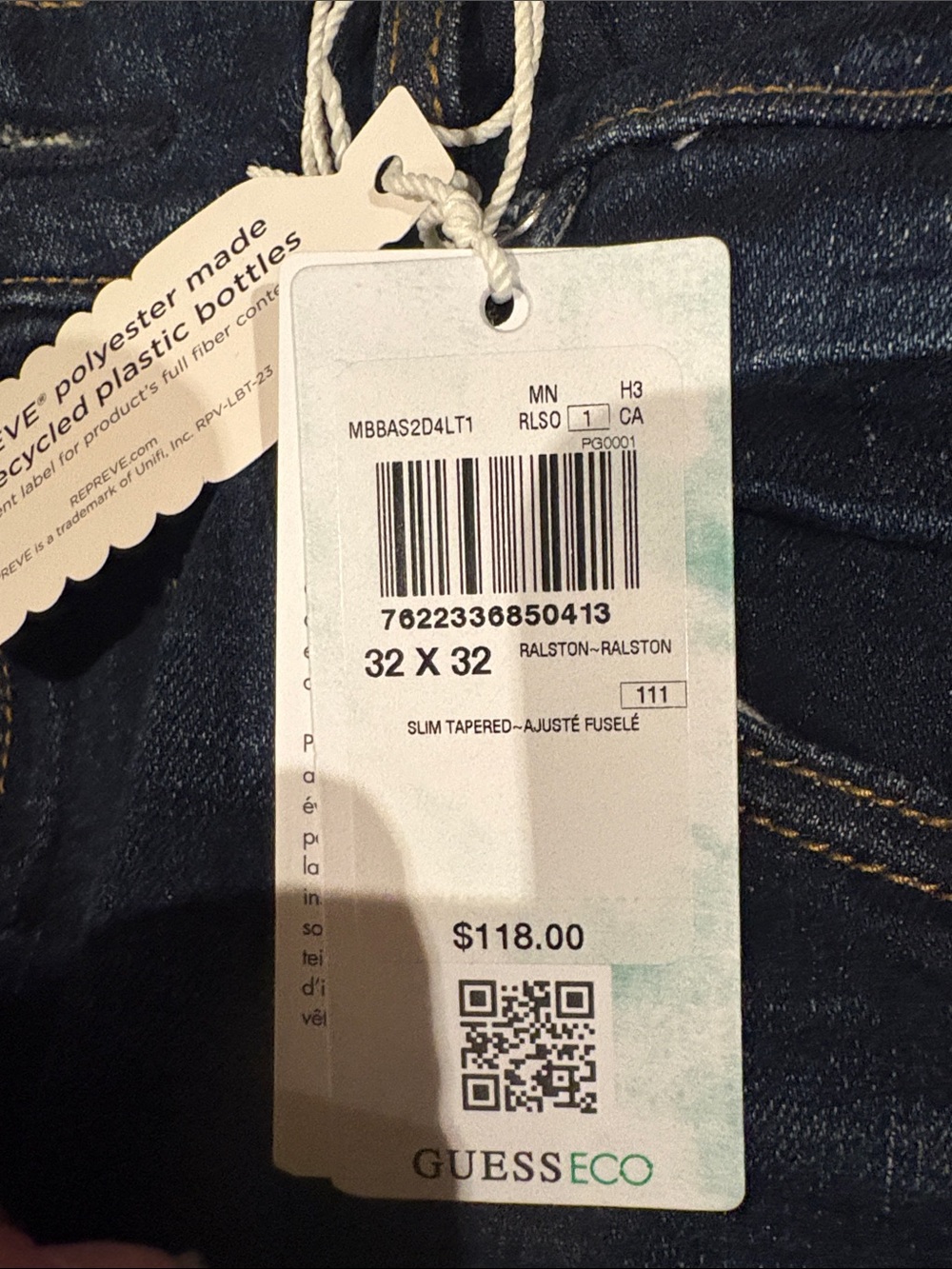 GUESS Dark Blue Skinny Jeans - Slim Tapered Fit